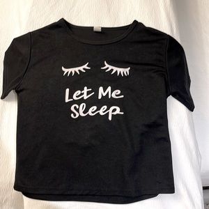 Black pj top one size